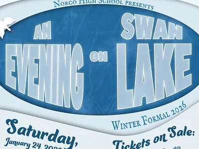 Winter Formal Norco High School Poster 2025 design forrest frozen lake graphic design graphicdesign ice lake poster snow swamlake water winter