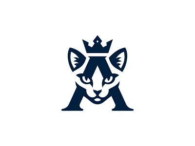 Royal Cat Crown Letter A Logo cat crown a logo cat crown letter a logo letter a cat crown logo