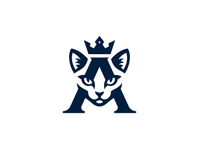 Royal Cat Crown Letter A Logo cat crown a logo cat crown letter a logo letter a cat crown logo