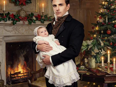 The Duke's Yuletide Present, A Third Daughter cover art work graphic design historical romance regency yuletide