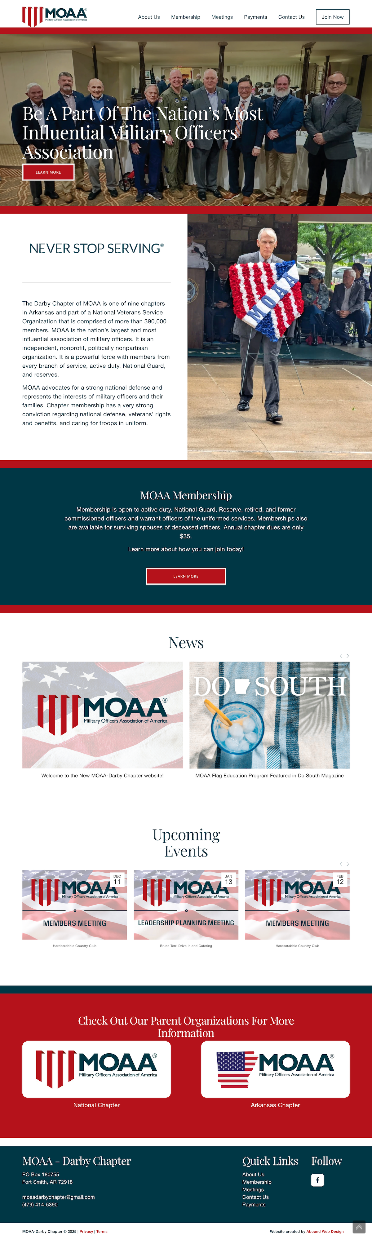 MOAA - Darby Rangers Chapter css javascript nonprofit nonprofit web design nonprofit website squarespace squarespace website web design web developer webdesign websites