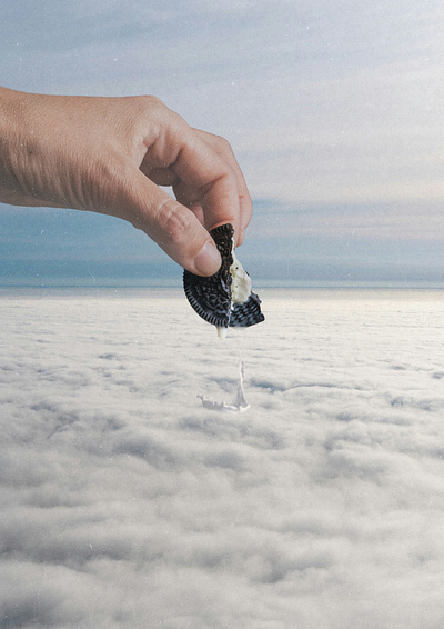 dunking a oreo in the clouds album cover book cover collage cover design design digital art graphic design illustration 그래픽디자인 꼴라주 꼴라쥬 콜라주 콜라쥬