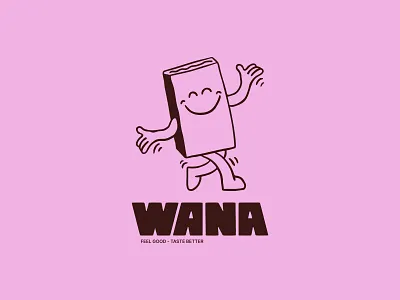 Logo Concept 01 for Natural Treat Brand - Wana brand brand identity brand mark branding brandmark character chocolate design graphic design identity illustration lettering logo logo lockup mascot packaging treat typography