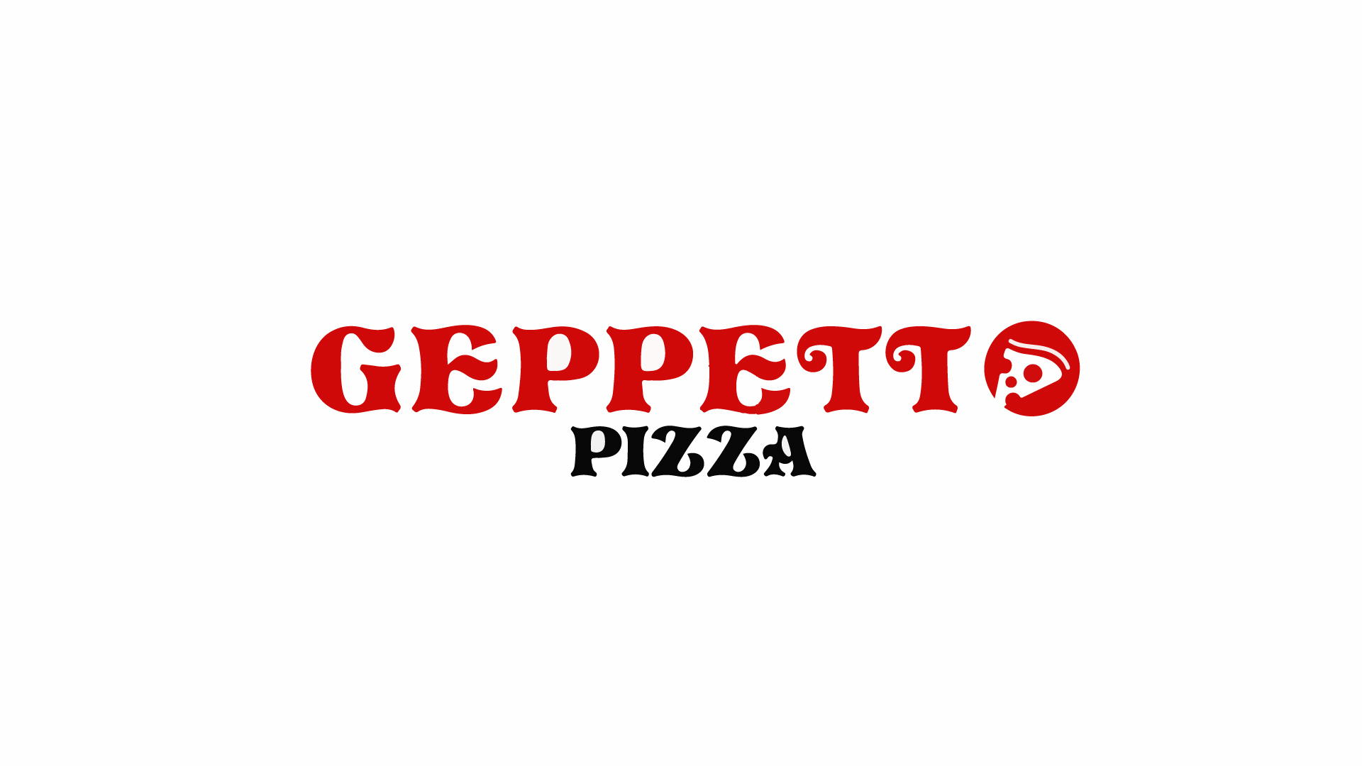 GeppettoPizza - logo Animation Project 2d logo animation aftereffect animation branding custom logo animation logo logo animation motion graphics