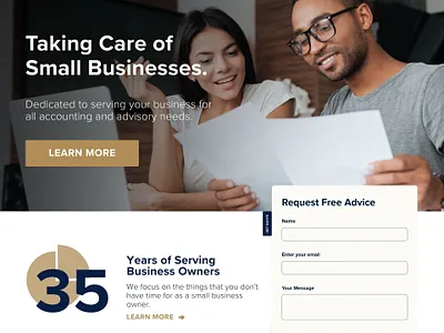 Tier 5 Advisory Web Mock Up accounting advisory branding consulting corporate finance graphic design hero page mock up ui design website design