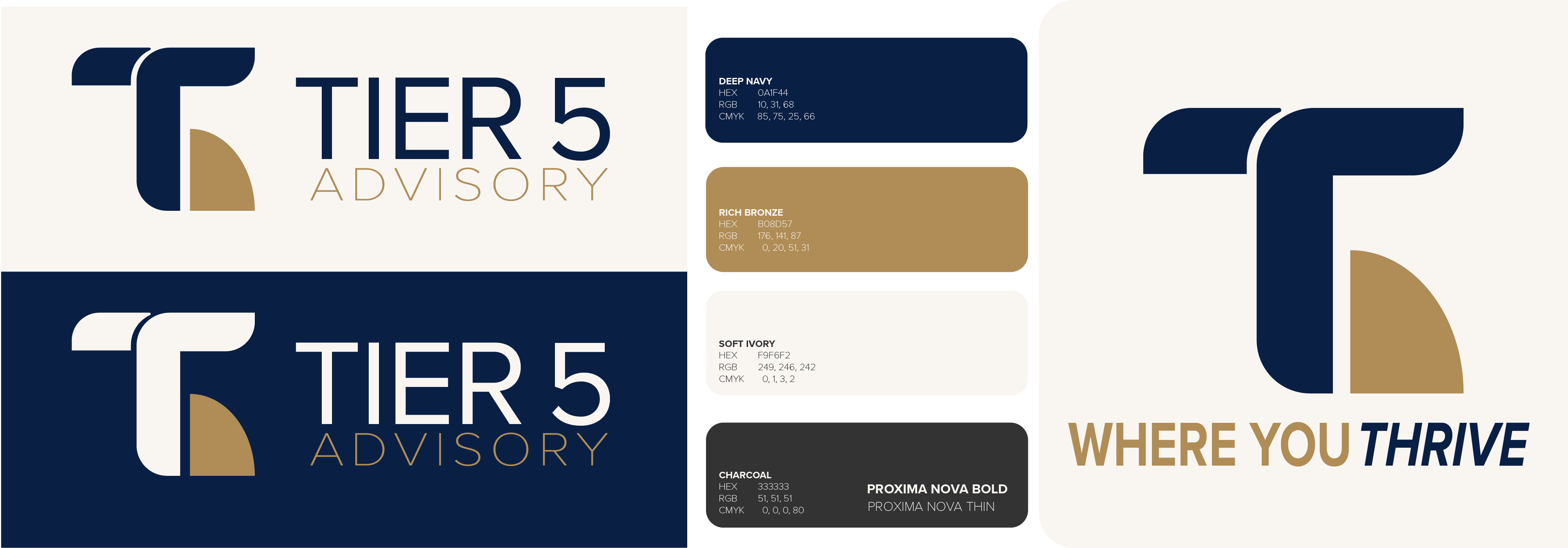 Tier 5 Advisory Branding accounting branding finance graphic design logo