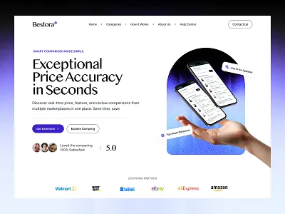 Bestora - Product eCommerce Comparing App application chrome comparing design ecommerce elementor extention framer landing mobile page platform product saas store ui webflow website wordpress
