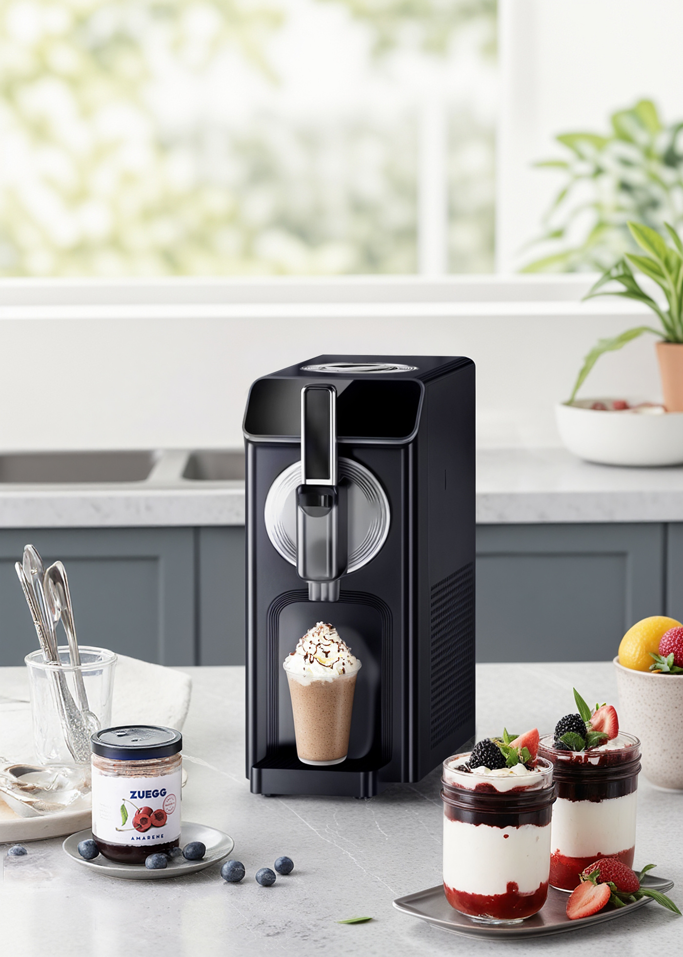 AlGC x lce cream airport view visual 亚马逊 产品设计 冰淇淋机 广告 海报