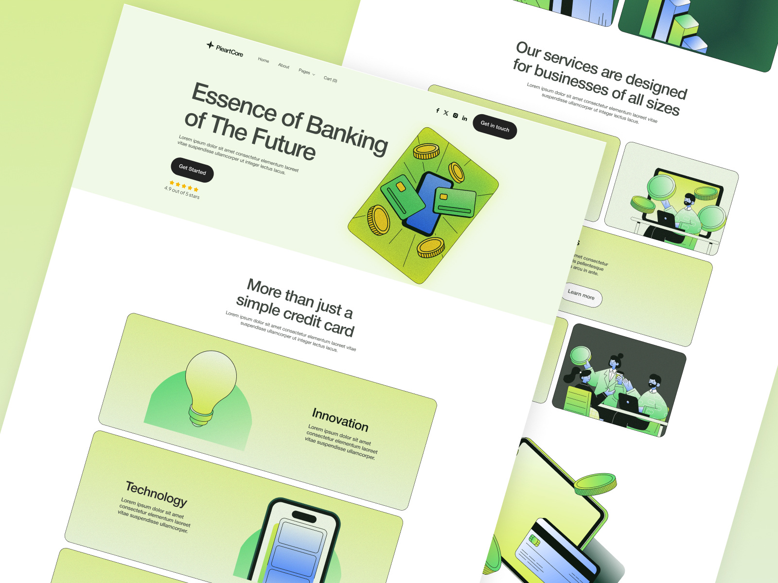 Example of Enterprise Multi Page Website Design