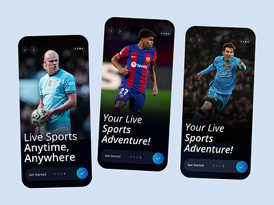 Live Sports Mobile App Onboarding UI/UX Design app design app onboardign clean interface live sports match live mobile app onboarding ui sports app sports betting sports highlights sports mobile app design sports streaming ui uiux design ux visual design wavespace