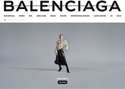 Balenciaga Website Redesign balenciaga branding cancelling clothes clothing brand creative design figma graphic design logo modernity non commercial photos photoshop redesign typography ui ux vector website