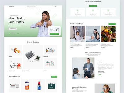 Shopify Pharmacy Website clean doctor doctor consultation ecommerce ecommerce design health wellness healthcare landing page medical care medical ecommerce medical landing page medical website minimal website online pharmacy pharmacy website shopify development shopify website ui ux design wellness website