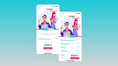 DailyUI 004 Mortgage Calculator app branding dailyui design graphic design illustration logo ui ux vector