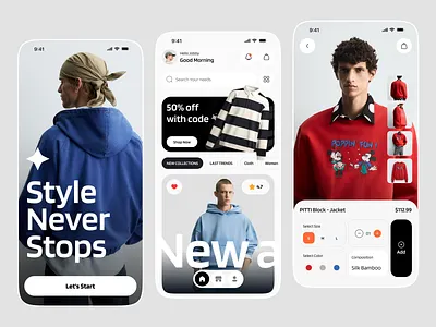 Fashion E-Commerce Mobile App app app design ecommerce app fashion app fashion ecommerce fashion mobile fashion template mobile mobile app online shopping app product fashion shop app shopping app shopping app ui ui ux design