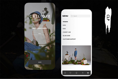CALLIOPE APP app brand clothes e commerce ui user interface