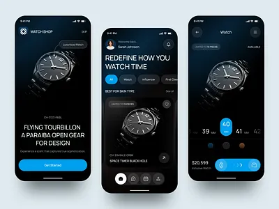 Luxury Watch Store Mobile App UI/UX Design 2025 design trend app app design app ui design ecommerce app design fashion ecommerce luxury watch minimalist ui mobile app mobile app ui mobile ecommerce ui online shopping app smartwatch app ui ui design watch store watch store app