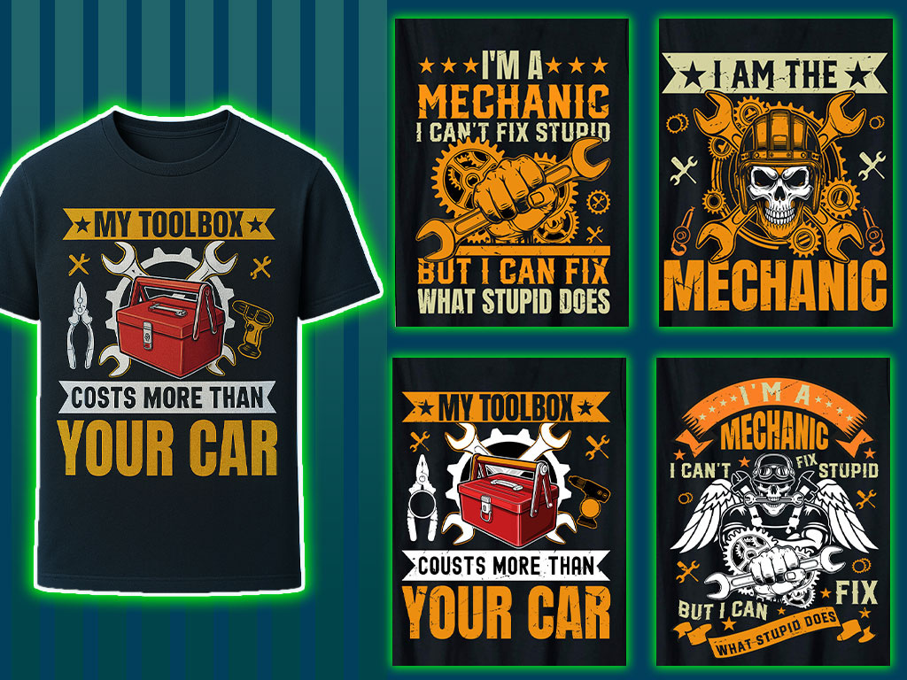 Mechanic t-shirt design automotive design car repair engine illustration garage design mechanic mechanic t shirt print ready retro design svg design t shirt design vector art vintage badge