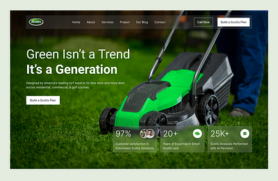 Gardening Service & Scotts Website Design gardening grass hardscape homepage landing landing page landscaper landscaping landscaping website lawn lawncare mowing uiux web design website website design