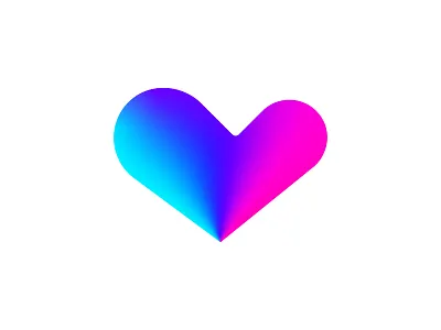 Gradient Heart Logo app icon branding colorful creative dating logo gradient logo heart heart logo love love logo modern