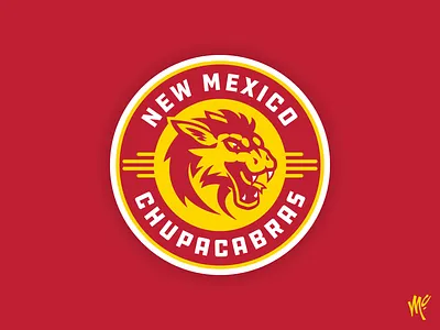 New Mexico Chupacabras badge branding chupacabra crest design football graphic design ifl illustration indoorfootballleague logo matt mcelroy newmexico sports zia
