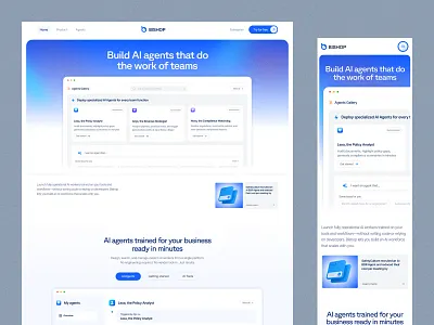 AI Agent Platform ai aiplatform artificialintelligence design illustration landing page productdesign saas saasdesign ui web web design webdesign website