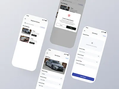 Add Vehicle Mobile UI addvehicle carparking cleanui parking registervehicle uidesign uxdesign vehicle