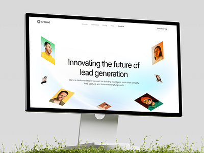 Lead gen SaaS website - About page design app design product service startup ui ux web website