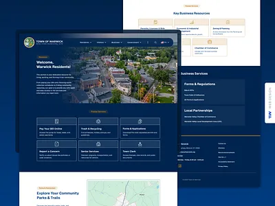 Warwick Website identity page responsive warwick web website