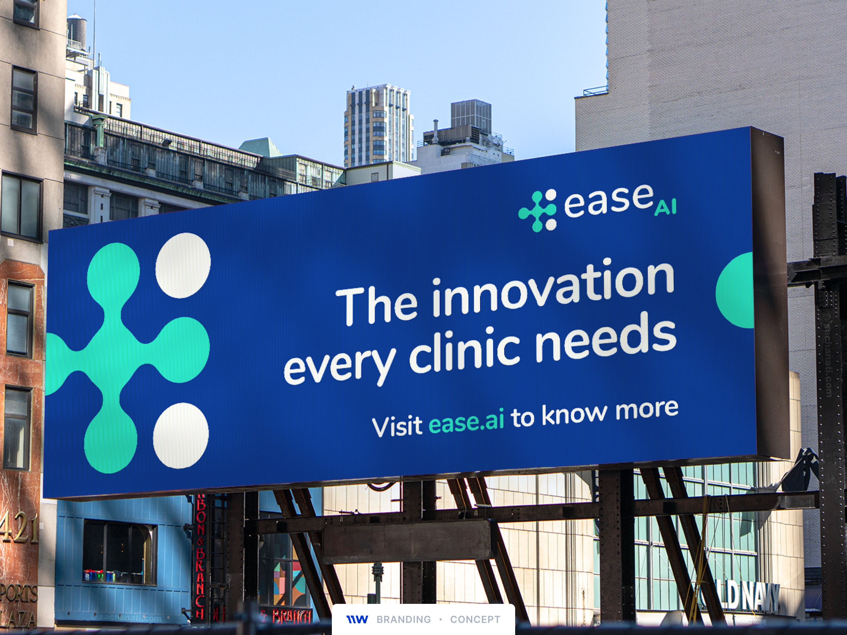 Ease AI - Branding Concept branding clinic graphic design identity logo logotype medicine visual design