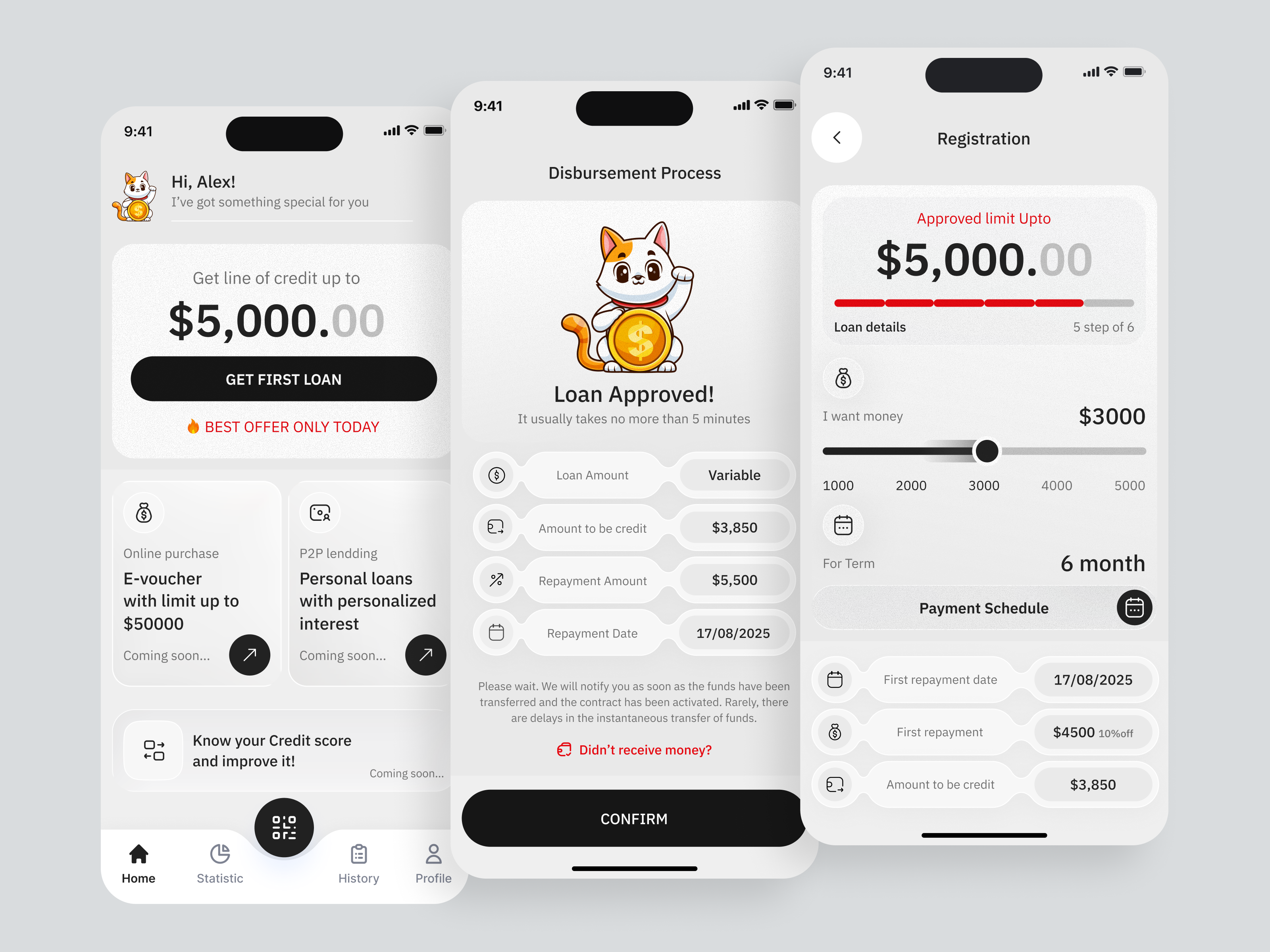 Crypto Loan Mobile Wallet UI app interfaces app screens appdesign blockchainapp crypto cryptowallet loanapp mobileapp mvp trading app web3app