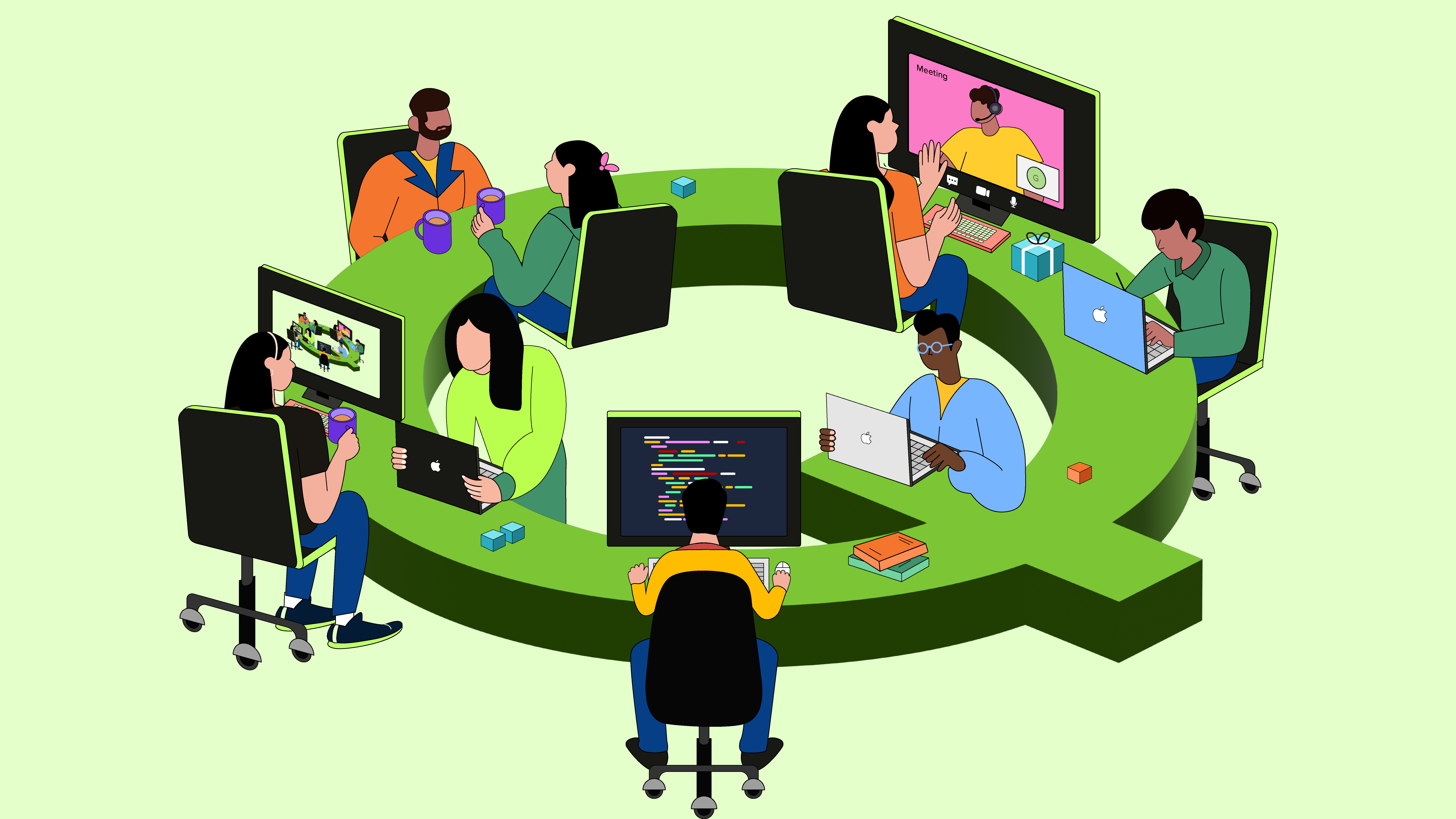 In the Q Together: Moving Toward Our Targets art character design concept art digital art digital illustration graphic design illustration vector art