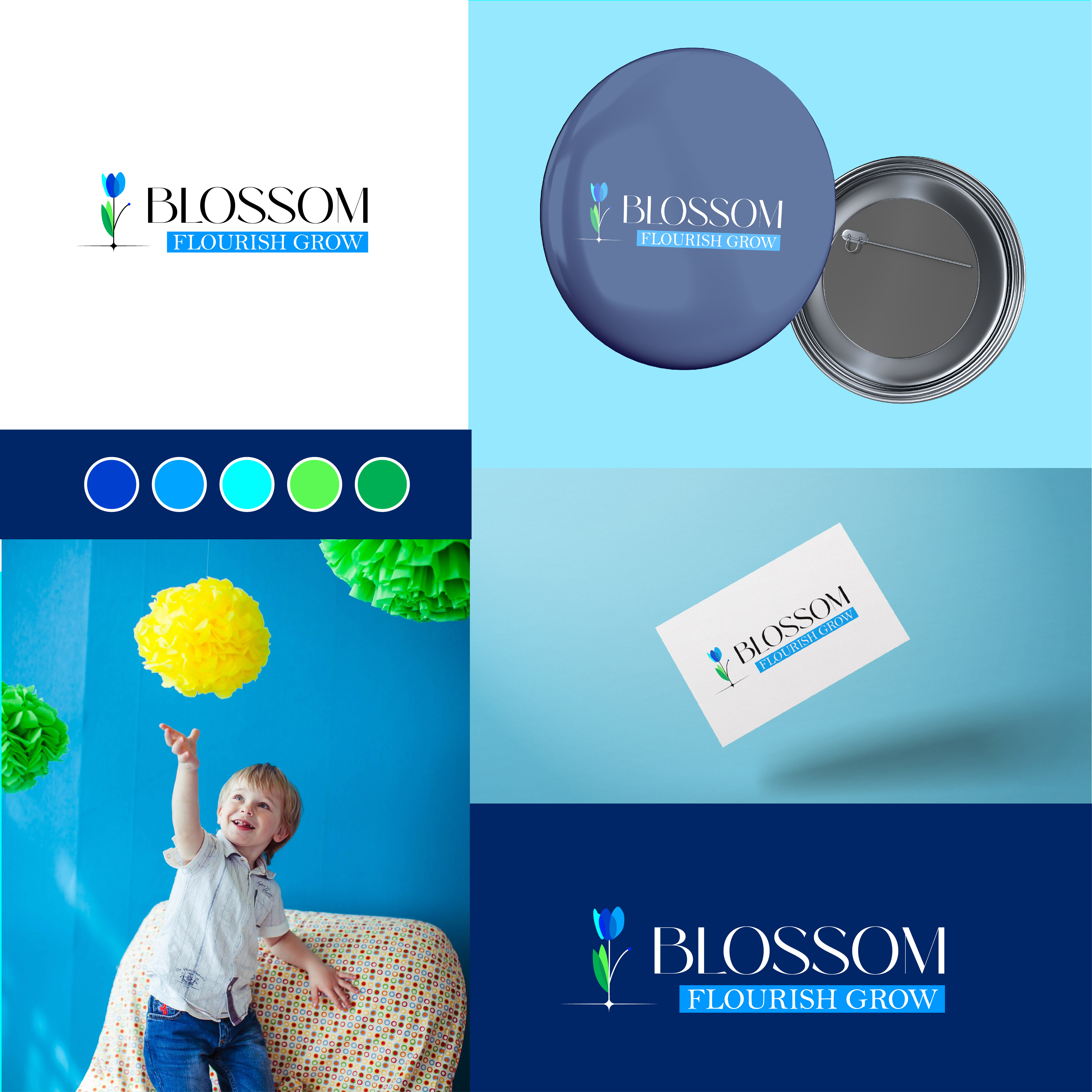 Blossom Flourish Grow Educational Logo design best logo designer brand designer branding branding expert business logo company logo education logo designer graphic design logo logo design logo designer logo maker minimalist logo designer vector designer