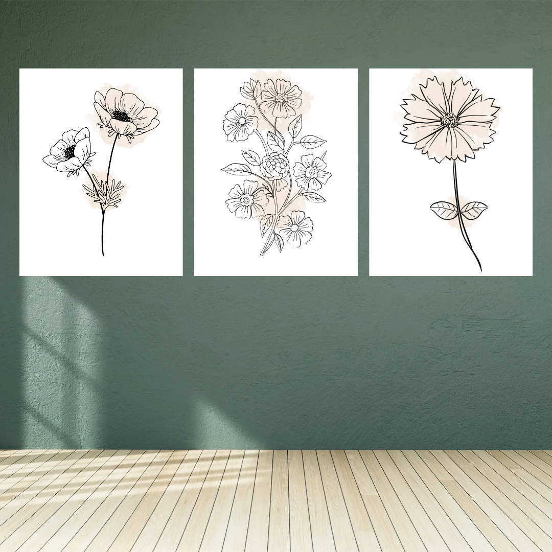 Minimalist line art ID60 branding digital product graphic design lineart
