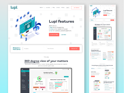 Lupl | Landing page design branding design graphic design illustration logo typography ui ux vector web design