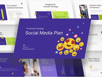 Social Media Strategy Pitch Deck Presentation agency branding business clean content corporate digital marketing marketing strategy minimal modern pitch deck ppt presentation professional proposal slides social media social media marketing startup template