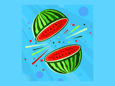 Watermelon Vector adobe illustrator colorful fruit graphic design vector watermelon