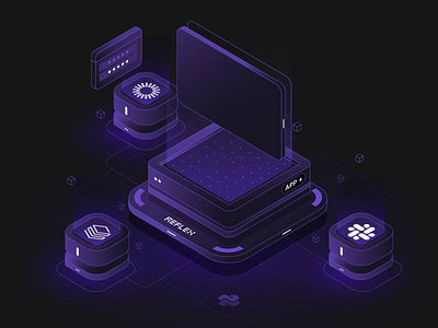 Visual Animation For Reflex.dev 2d 3d 3d animation animation illustration visual website animation