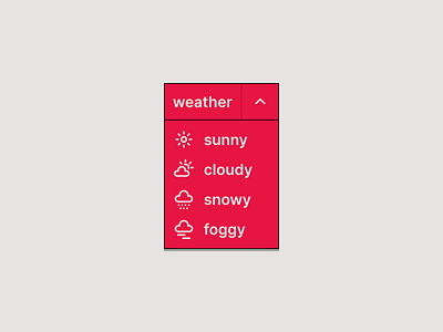 weather selector dropdown branding design figma graphic design iconography illustration logo mobile ui vector