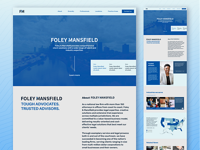 FM | Website redesign attorneys branding design graphic design lawfirm redesign typography ui ux web design