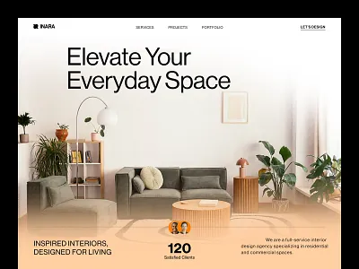 INARA – Interior Design Agency website agency architectur architectural header hero section interior interior agency interior agency website interior design interior design website landing page minimal minimalist ui uiux design website website design