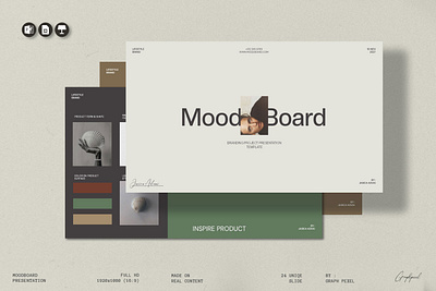 Mood Board Presentation Template 3d animation brand strategy branding design graphic design logo minimal mood board mood presentation moodboard presentation motion graphics powerpoint presentation presentation template ui