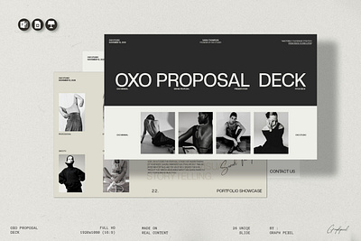 OXO | Proposal Deck Template brand presentation business template minimal pitch deck powepoint presentation template proposal proposal deck social media