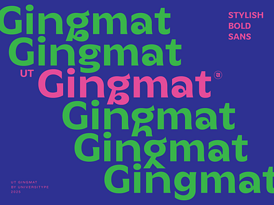 Stylish Bold Sans - UT Gingmat branding font graphic design type design typography
