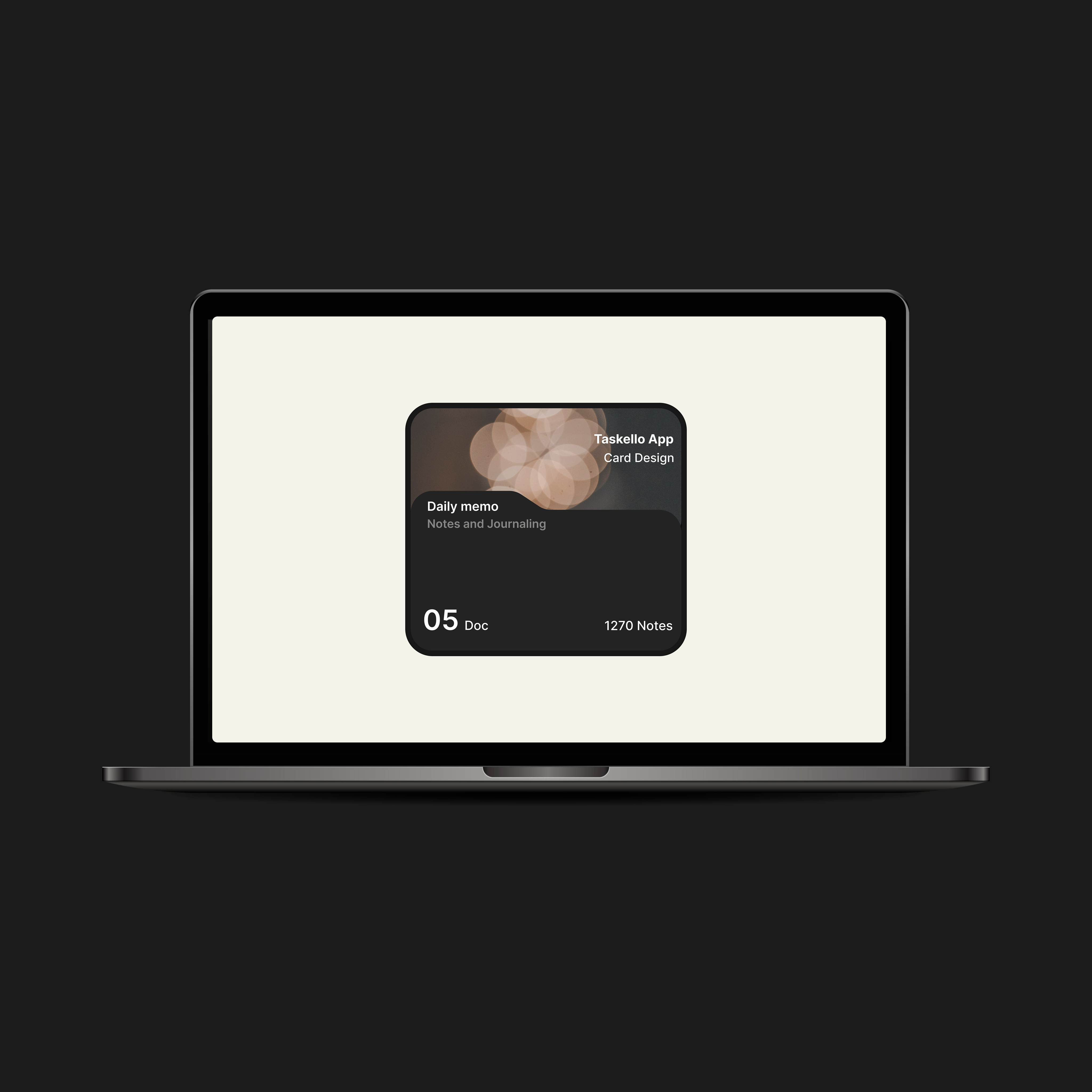 Refined Memo Card for Productivity App dark mode ui interface aesthetics memo card minimal ui modern card component product design task management ui ui design ux design