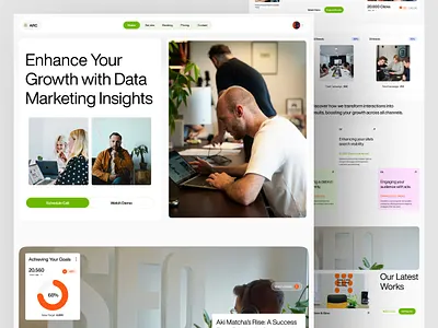 Data Marketing — Website UI Concept data marketing design figma marketing minimal product design ui uiux web design