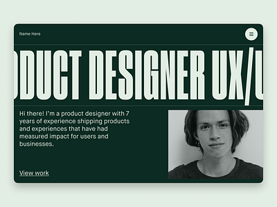 Portfolio site exploration branding design desktop graphic design landing page modern personal website portfolio swiss typography ui ux visual design web design