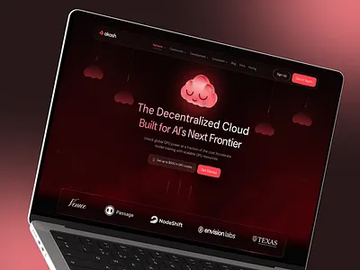 Decentralized AI Cloud Landing Page UI ai agent ai agent landing page ai agents ai cloud ai web3 ai website ai website design blockchain blockchain landing page decentralized cloud finance landing page design ui uiux design web3 web3 landing page website design