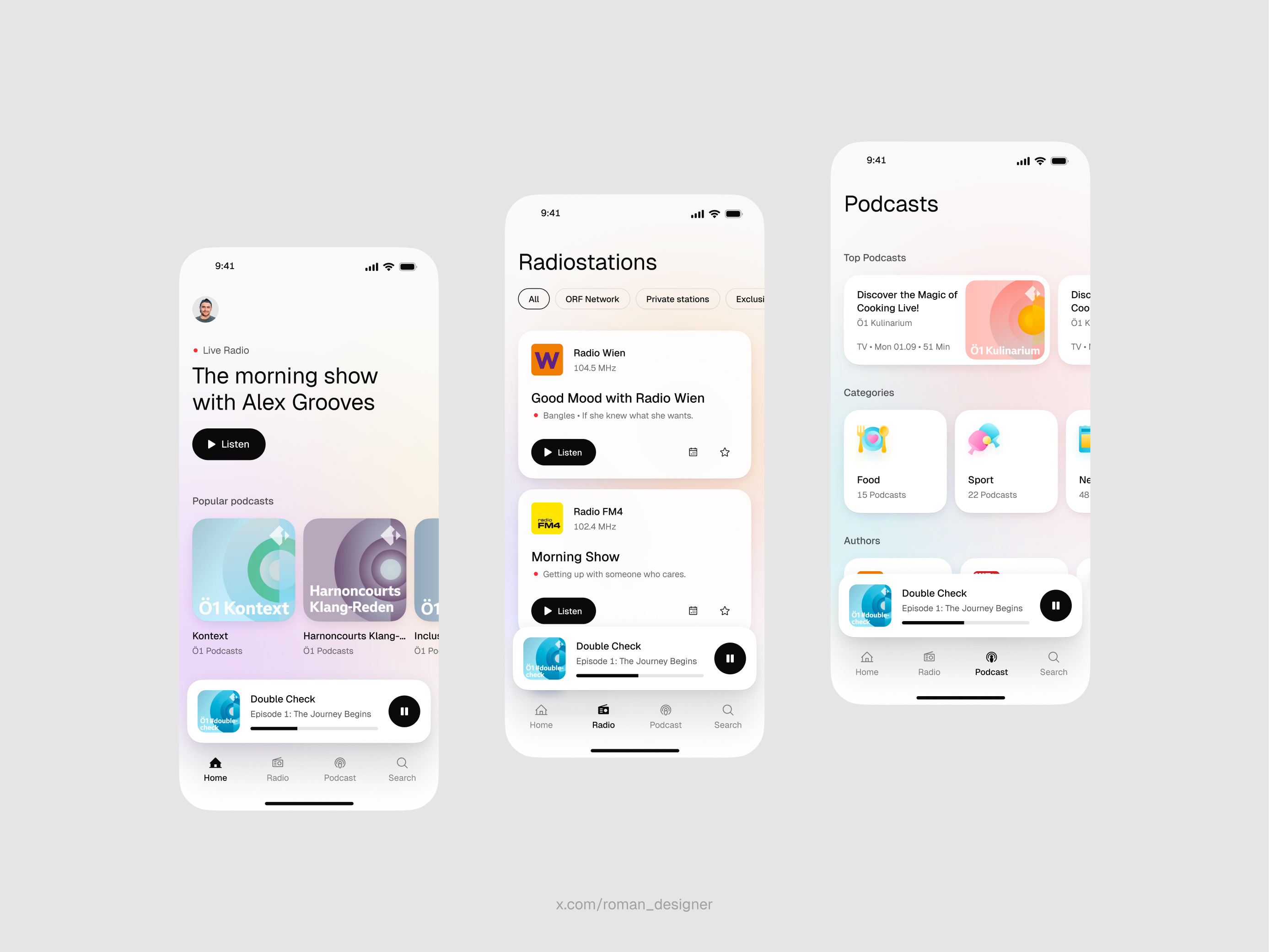 Example of Radio & podcasts