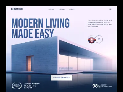 Haven Homes - Real-estate agency website apartement architecture construction ecommerce website figma design header landing landing page property real estate real estate ui real estate website real estate website design realestate rental property residential rental seative website website ui