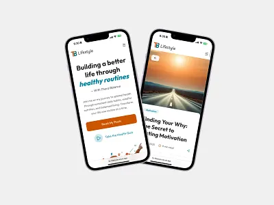 🌿 TB Lifestyle – Build Better Habits, Live a Healthier You app blog branding design lifestyle mockup ui ux web design